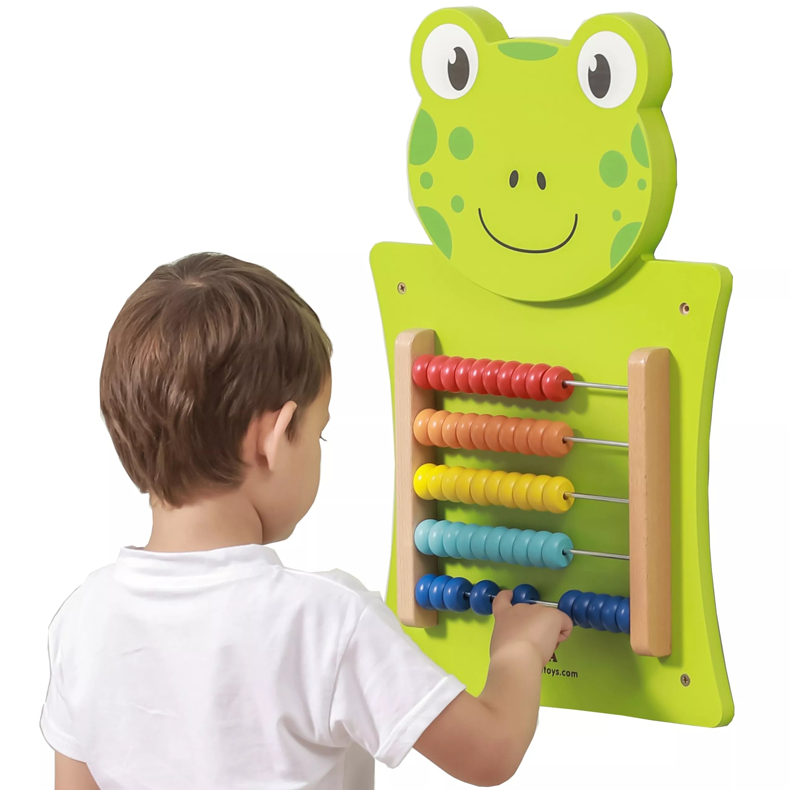 VIGA medinė manipuliavimo lenta „Abacus Frog“